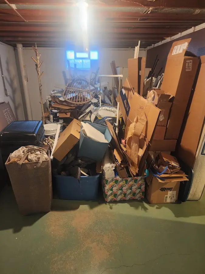 Roll-off dumpster container at job site for 4 Yard Dumpster Rental in Southgate